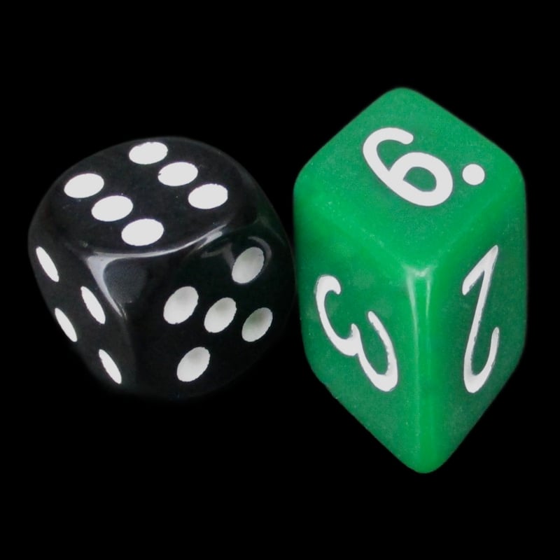The Dice Lab Opaque Green Slant D6 Dice
