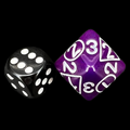 The Dice Lab Opaque Purple Multi D2 D3 D4 Dice MultiDice