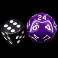 The Dice Lab Opaque Purple & White Deltoidal D24 Dice