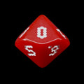 The Dice Lab Opaque Red OptiDice 18mm D10 Dice