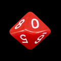The Dice Lab Opaque Red Skew D10 Dice