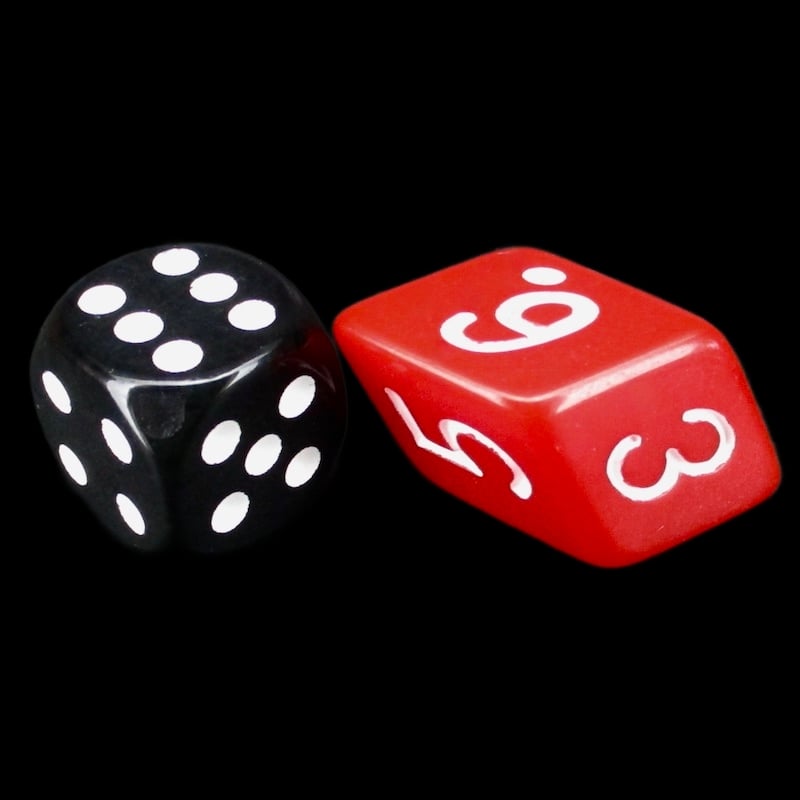 The Dice Lab Opaque Red Slant D6 Dice