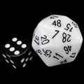 The Dice Lab Opaque White & Black D48 Dice