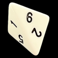 The Dice Lab Opaque White & Black Pyramid D6 Dice