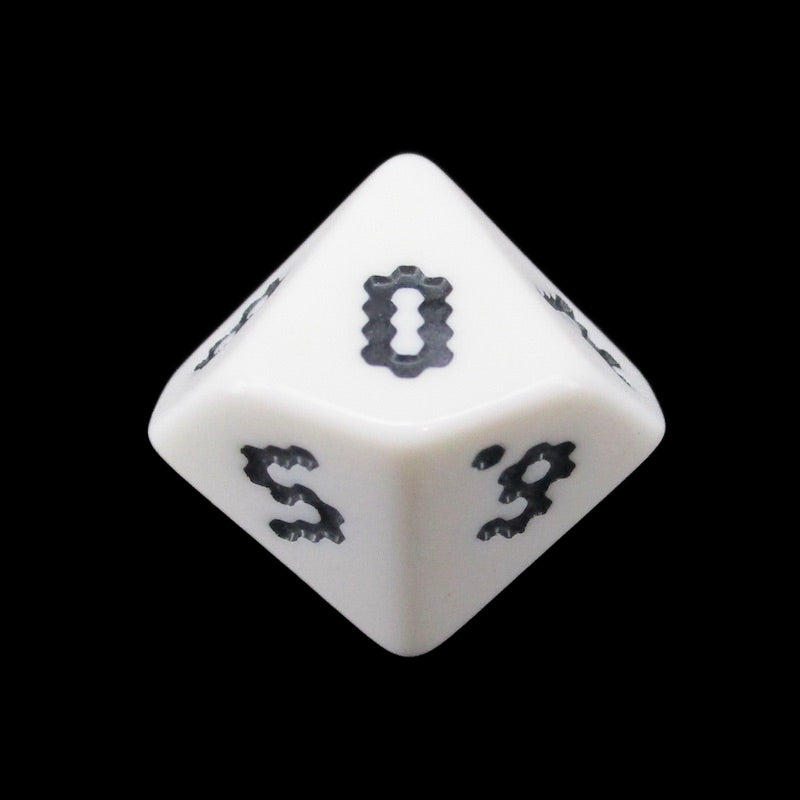 The Dice Lab Opaque White OptiDice 18mm D10 Dice