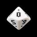 The Dice Lab Opaque White & Black OptiDice 18mm Percentile Dice