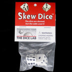 The Dice Lab Opaque White & Black Skew 2 x D6 Spot Dice