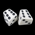 The Dice Lab Opaque White & Black Skew 2 x D6 Spot Dice