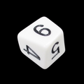The Dice Lab Opaque White Skew D6 Dice