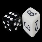 The Dice Lab Opaque White Slant D6 Dice