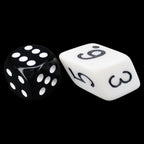 The Dice Lab Opaque White Slant D6 Dice