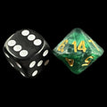 The Dice Lab Pearl Malachite D14 Dice