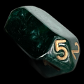 The Dice Lab Pearl Malachite & Gold D5 Dice