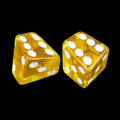 The Dice Lab Translucent Amber Skew 2 x D6 Spot Dice