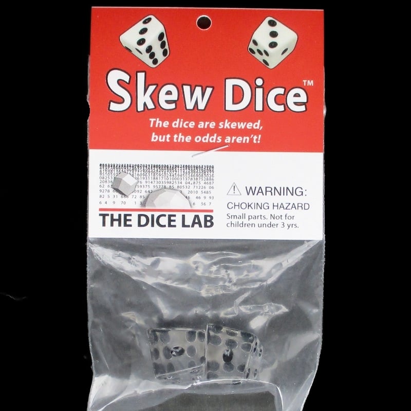 The Dice Lab Translucent Clear Skew 2 x D6 Spot Dice