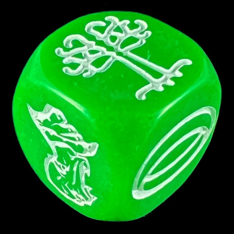 HALF PRICE CLEARANCE The Lord of the Rings: Journey to Mordor Green D6 Dice