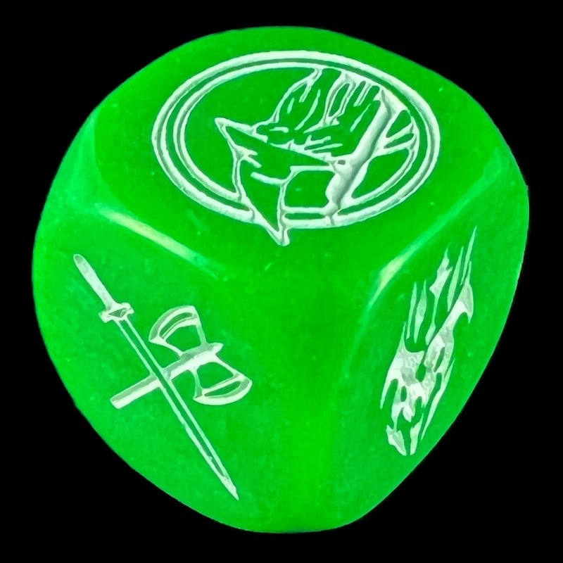 HALF PRICE CLEARANCE The Lord of the Rings: Journey to Mordor Green D6 Dice