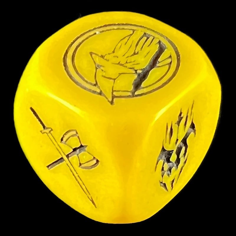 HALF PRICE CLEARANCE The Lord of the Rings: Journey to Mordor Yellow D6 Dice