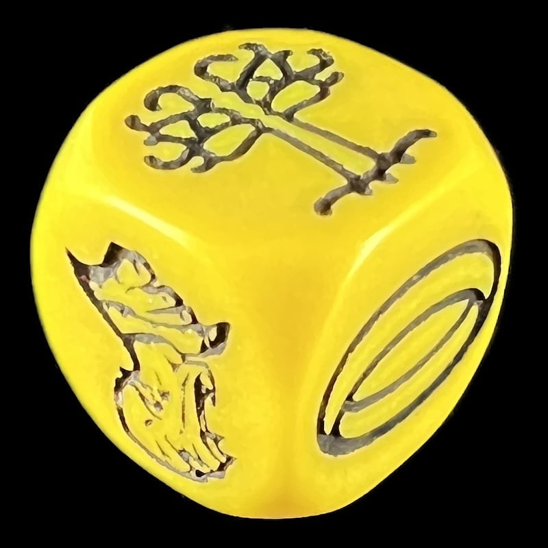HALF PRICE CLEARANCE The Lord of the Rings: Journey to Mordor Yellow D6 Dice