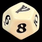 CLEARANCE The One Ring Opaque Ivory & Black Dice Set OOP