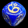 HALF PRICE CLEARANCE The One Ring Marble Blue & Gold D6 Dice OOP