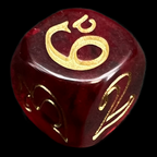 CLEARANCE The One Ring Translucent Red Black & Gold Dice Set OOP