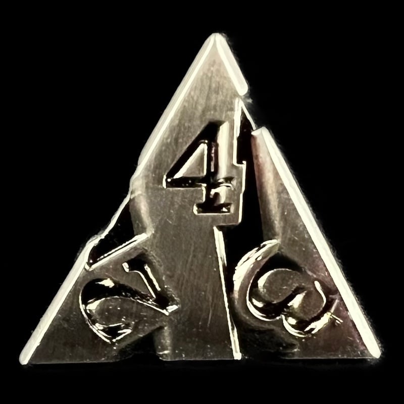 CLEARANCE TDSO Metal Tiger Stripe Antique Silver & Black D4 Dice