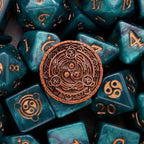 Tome of the Balance (Monk) - 10 Dice Polyset / Coin / Dice Tray