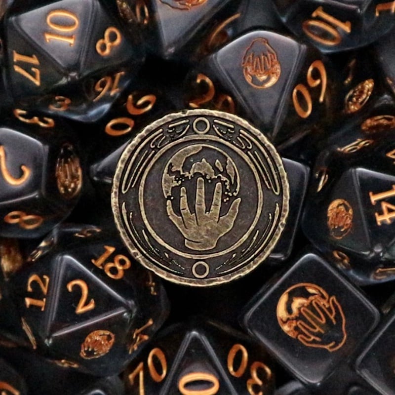 Tome of the Creation (Game Master) - 10 Dice Polyset / Coin / Dice Tray