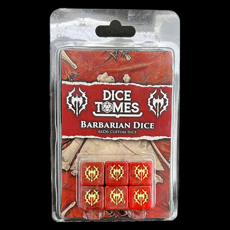 Tome of Fury - Barbarian Dice - 6 x D6 Dice Set