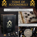 Tome of Scoundrels - 10 Dice Polyset / Coin / Dice Tray