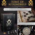 Tome of Scoundrels - 10 Dice Polyset / Coin / Dice Tray
