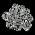 HALF PRICE CLEARANCE Tomesch Translucent Diamond & Black 18mm 12 x D6 Dice Set