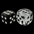 HALF PRICE CLEARANCE Tomesch Translucent Diamond & Black 18mm 12 x D6 Dice Set