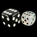 UK Made Dice Borealis Cosmic with Black 12mm D6 Spot Dice