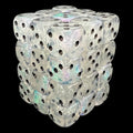 UK Made Dice Borealis Cosmic with Black  36 x D6 Dice Set