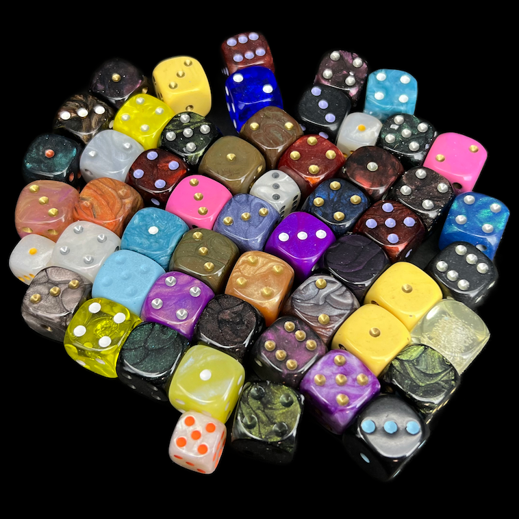 CLEARANCE UK Made Dice Samples & Seconds D6 Dice BULK BAG