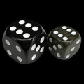 UK Made Dice Lustrous Pearl Camouflage with White 12mm D6 Spot Dice