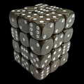 UK Made Dice Lustrous Pearl Camouflage with White 36 x D6 Dice Set