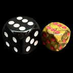 UK Made Dice Lustrous Pearl Bronze with Red 36 x D6 Dice Set