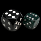UK Made Dice Lustrous Pearl Jade with Silver 36 x D6 Dice Set