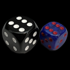 UK Made Dice Lustrous Pearl Midnight with Red 36 x D6 Dice Set