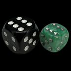 UK Made Dice Lustrous Pearl Mint with Silver 36 x D6 Dice Set