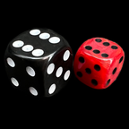 UK Made Dice Lustrous Pearl Red with Black 'Ladybird' 36 x D6 Dice Set