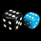 UK Made Dice Lustrous Pearl Teal with Silver 36 x D6 Dice Set