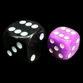 UK Made Dice Lustrous Pearl Violet with White 12mm D6 Spot Dice