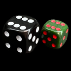 UK Made Dice Opaque Olive Green with Red 36 x D6 Dice Set