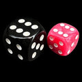 UK Made Dice Lustrous Pearl Pink with White 12mm D6 Spot Dice