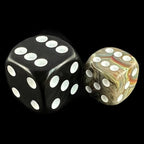 UK Made Dice RECYCLED Lustrous Peacock with White 36 x D6 Dice Set