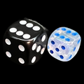 UK Made Dice Cosmic with Blue 12mm D6 Spot Dice
